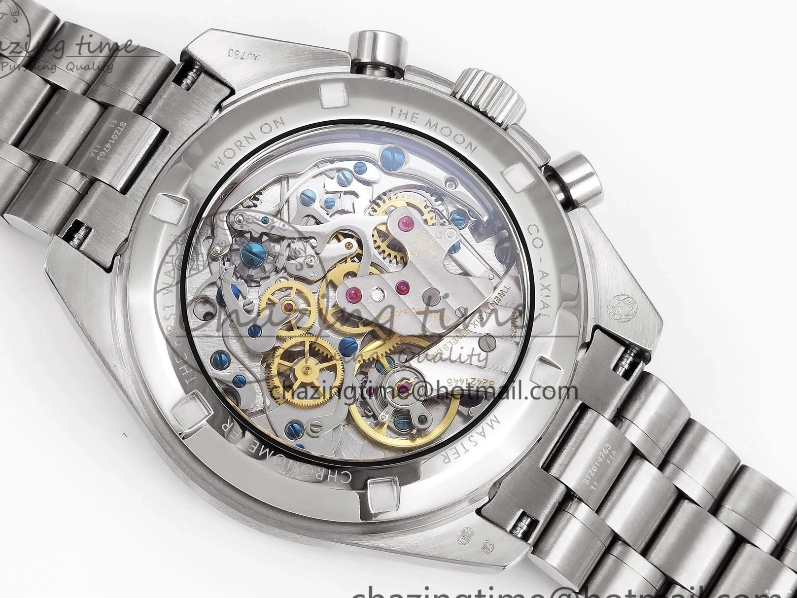 0302 Classic Speedmaster SS RMF Best Edition White Dial on SS Bracelet Lemania HW 7723